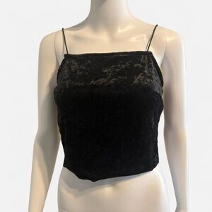 Wild Fable Black Velvet Camisole Top
